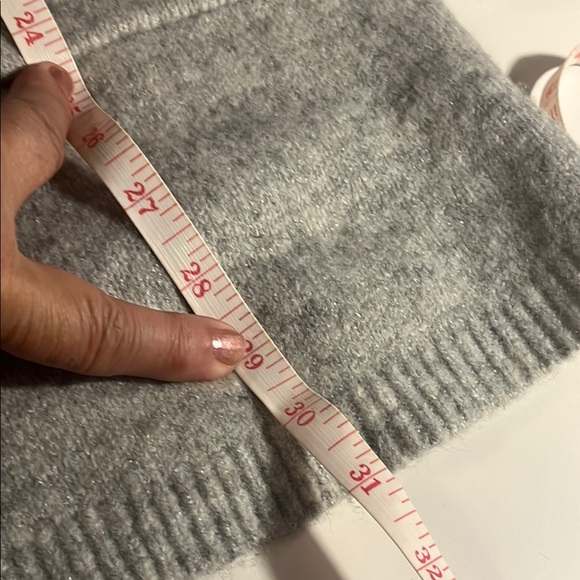 A New Day Cozy Gray Knit Cardigan Sweater- statement bell sleeves-Sz M - Picture 11 of 11